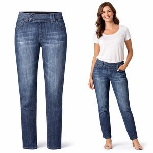 Clash Jeans | Blue Denim Pants | Double Button Waist | Cotton Blend | Size 13
